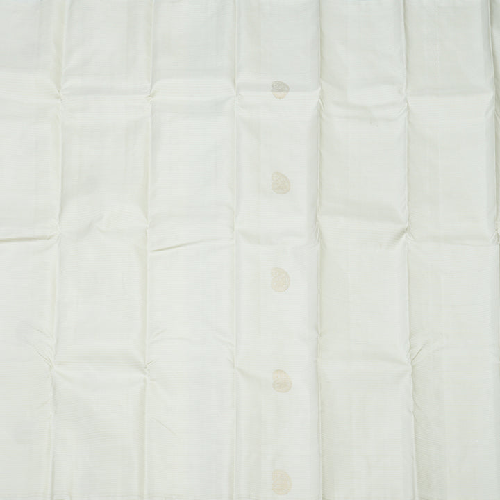 Hayagrivas Handloom Pure Kanjivaram Silk Saree in Delicate White BBD1299L31-1
