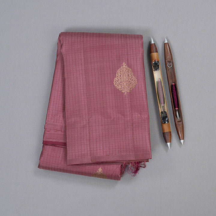 Hayagrivas Rosewood Pink Handloom Kanjivaram Silk Saree BBD1299L7-2