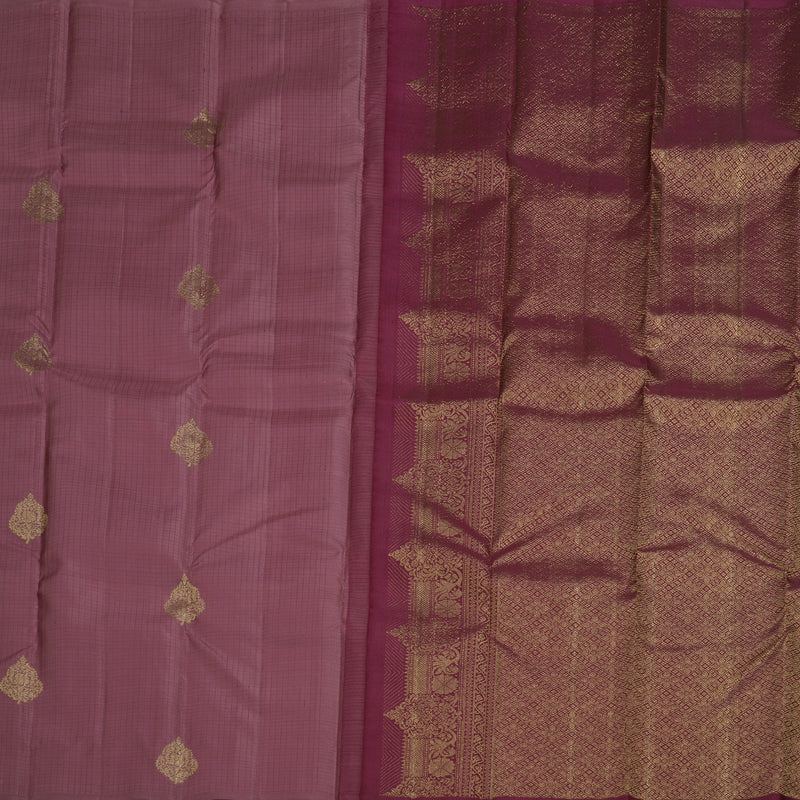 Hayagrivas Rosewood Pink Handloom Kanjivaram Silk Saree BBD1299L7-2