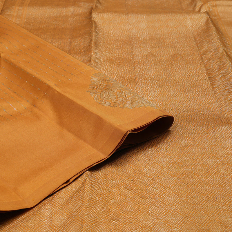 Hayagrivas Mustard Handloom Kanjivaram Silk Saree BBD1299L9-1