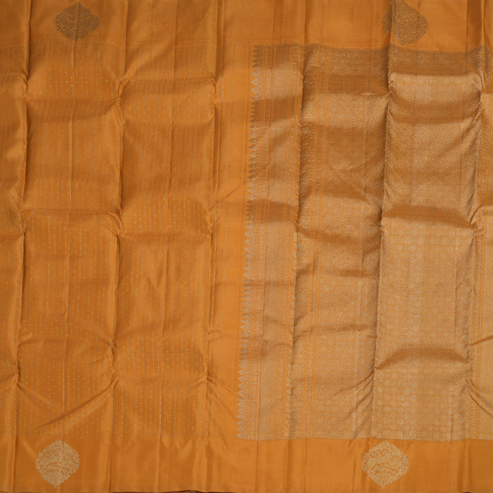 Hayagrivas Mustard Handloom Kanjivaram Silk Saree BBD1299L9-1