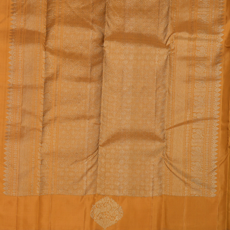 Hayagrivas Mustard Handloom Kanjivaram Silk Saree BBD1299L9-1