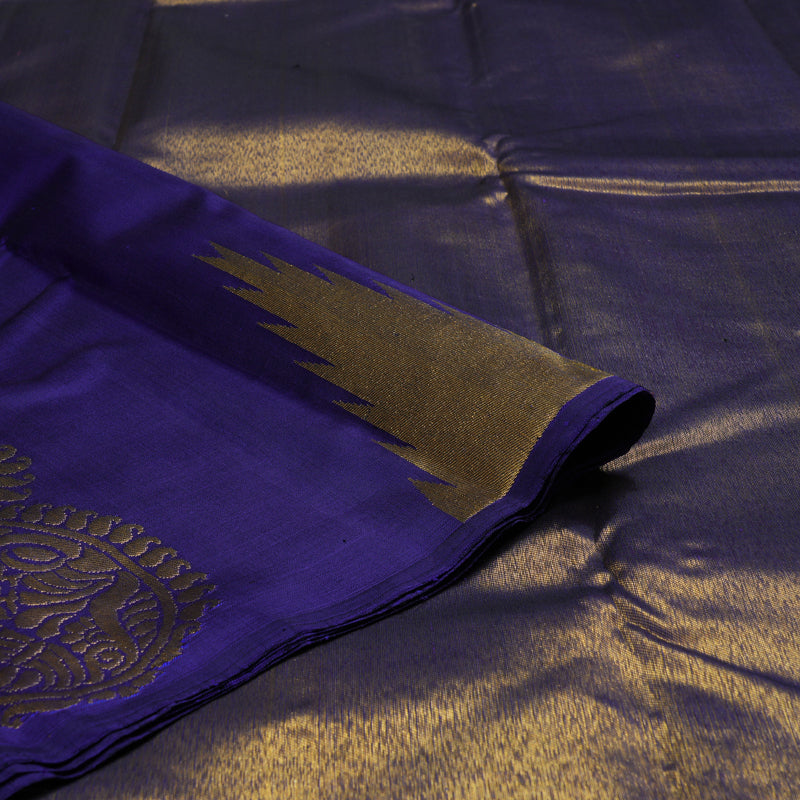 Hayagrivas Blue Handloom Kanjivaram Silk Saree BBD1305L5-1