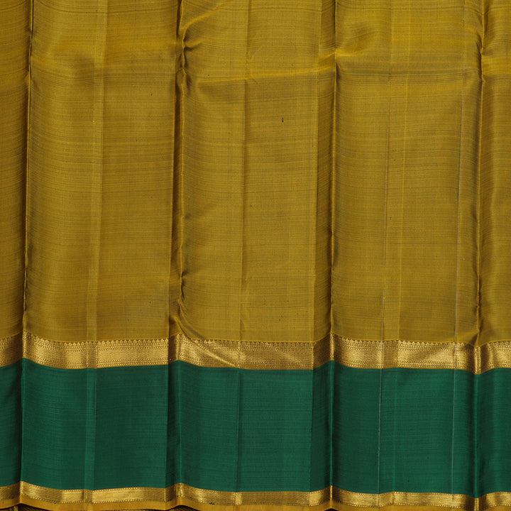 Hayagrivas Sampanga Green Handloom Kanjivaram Silk Saree with Bottle Green Border BBD1305L7-1