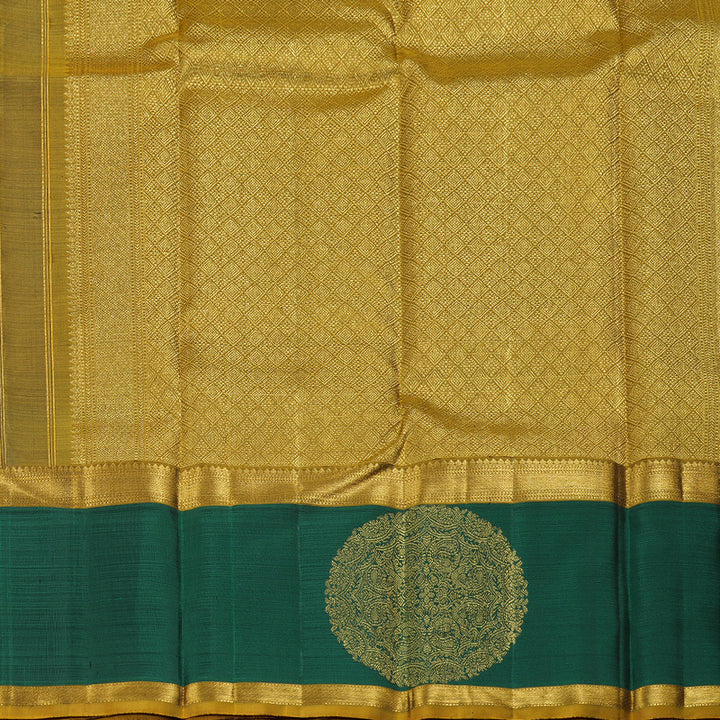 Hayagrivas Sampanga Green Handloom Kanjivaram Silk Saree with Bottle Green Border BBD1305L7-1