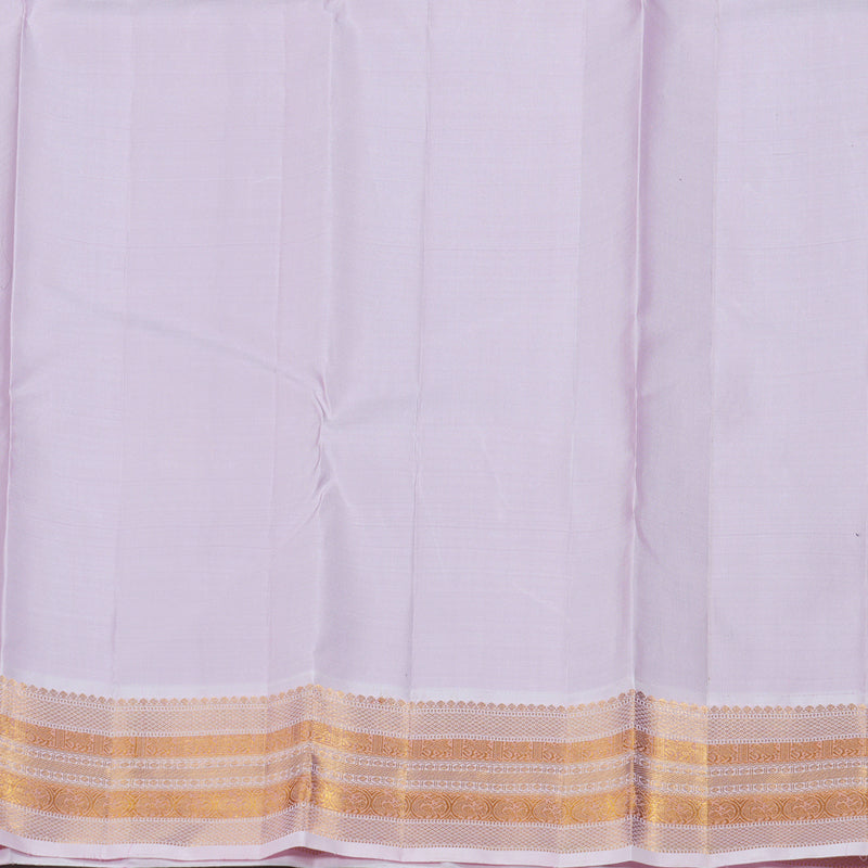 Hayagrivas Dark Sky Blue Handloom Kanjivaram Silk Saree with Baby Pink Border BBD1306L2-1