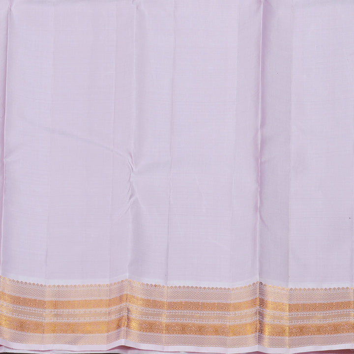 Hayagrivas Dark Sky Blue Handloom Kanjivaram Silk Saree with Baby Pink Border BBD1306L2-1