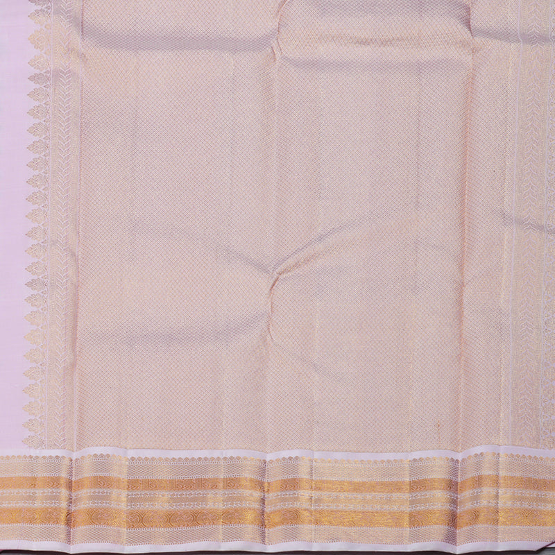 Hayagrivas Dark Sky Blue Handloom Kanjivaram Silk Saree with Baby Pink Border BBD1306L2-1