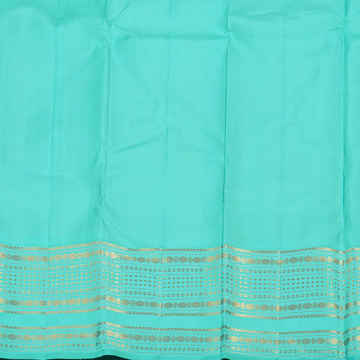 Hayagrivas Yellow Handloom Kanjivaram Silk Saree with Sea Green Border BBD1307L3-1