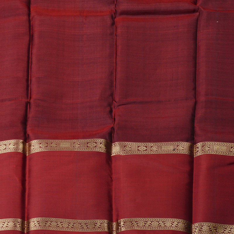 Hayagrivas Black Handloom Kanjivaram Silk Saree with Wine Maroon Border BBD1308L19-2