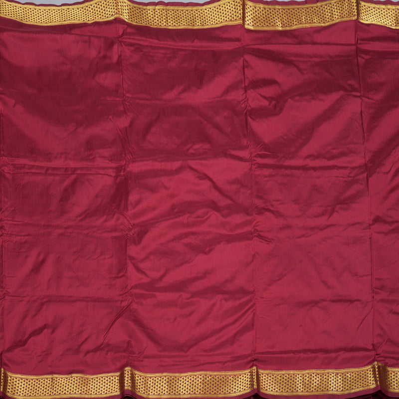 Hayagrivas Timeless Maroon Handloom Kanjivaram Ten Yards Silk Saree BBD1309L1-5