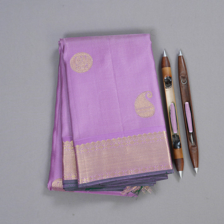 Hayagrivas Lavender Handloom Kanjivaram Silk Saree BBD1310L1-2