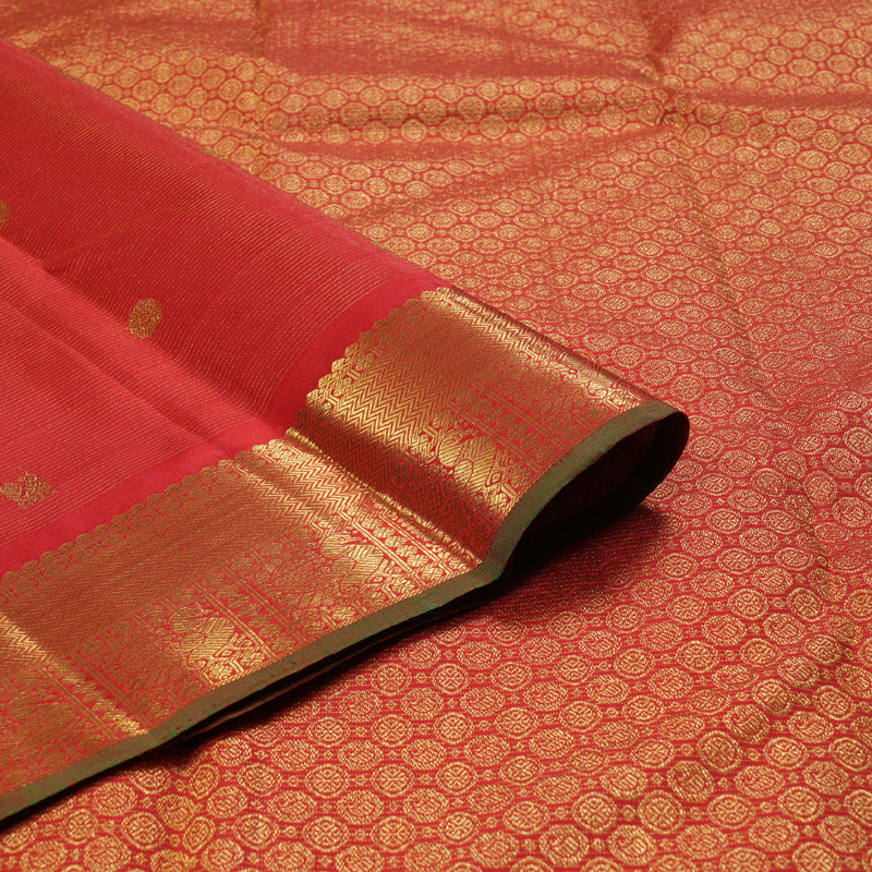 Hayagrivas Red Handloom Kanjivaram Silk Saree BBD1310L1-5