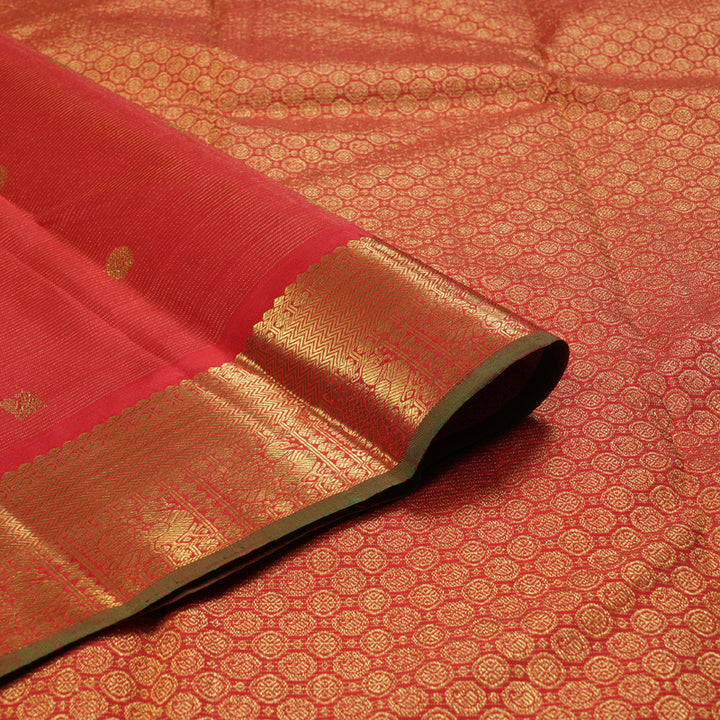 Hayagrivas Red Handloom Kanjivaram Silk Saree BBD1310L1-5