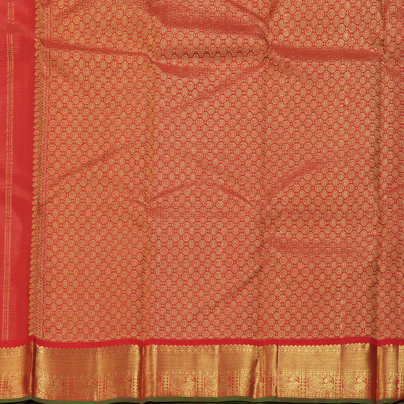 Hayagrivas Red Handloom Kanjivaram Silk Saree BBD1310L1-5