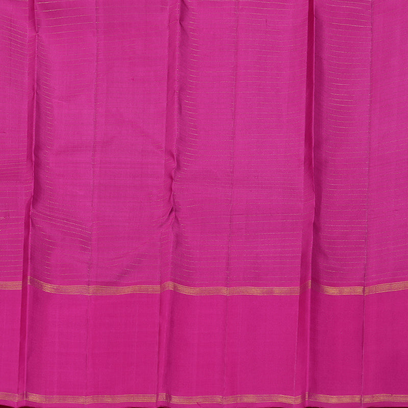 Hayagrivas Dark Purple Handloom Kanjivaram Silk Saree with Pink Border BBD1314L5-2
