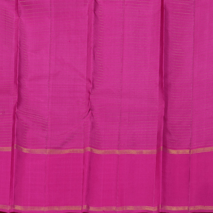 Hayagrivas Dark Purple Handloom Kanjivaram Silk Saree with Pink Border BBD1314L5-2