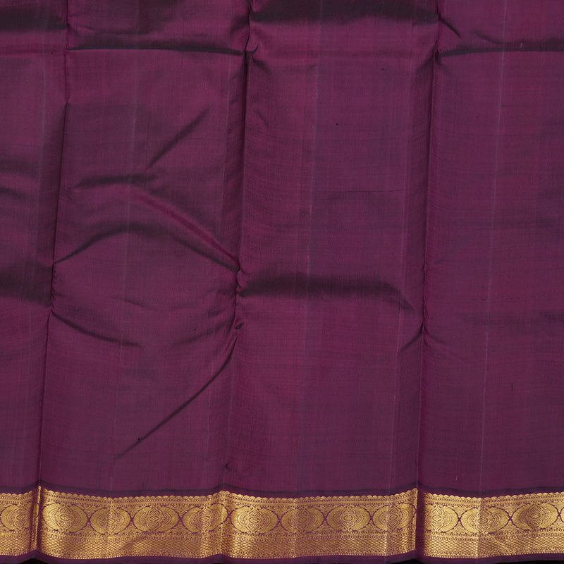 Hayagrivas Sea Green Handloom Kanjivaram Silk Saree with Dark Purple Border BBD1316L3-2