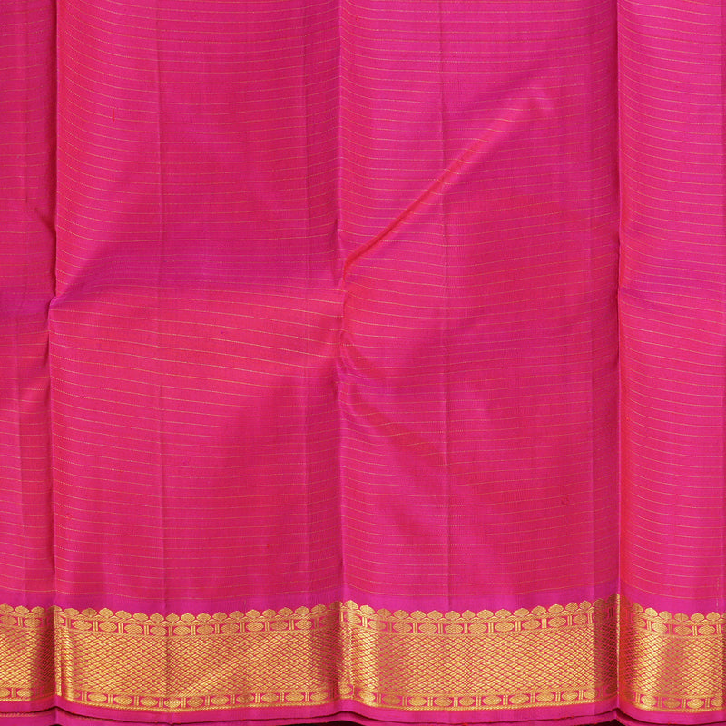 Hayagrivas Blue Handloom Kanjivaram Silk Saree with Pink Border BBD1316L7-2