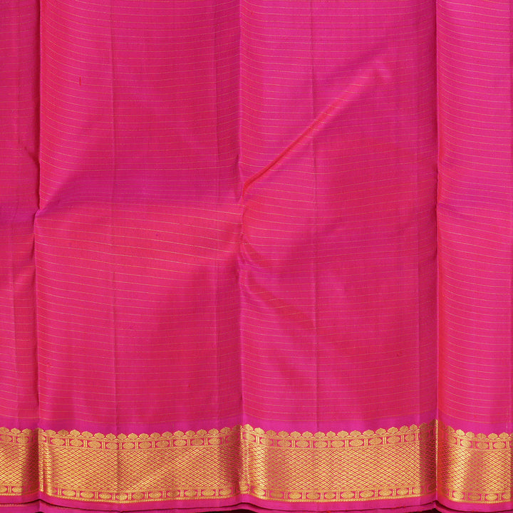 Hayagrivas Blue Handloom Kanjivaram Silk Saree with Pink Border BBD1316L7-2