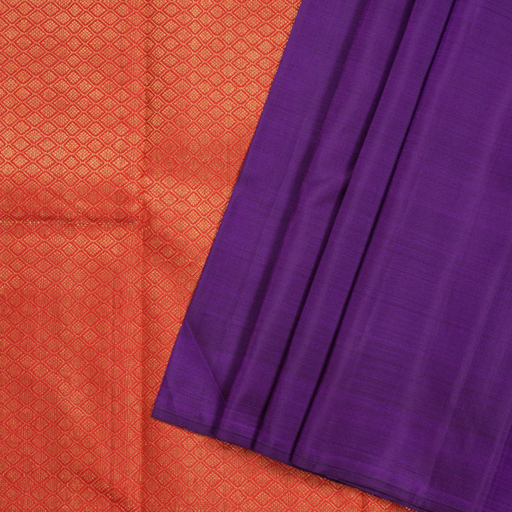 Hayagrivas Regal Purple Handloom Kanjivaram Silk Saree BBD1319L3-1