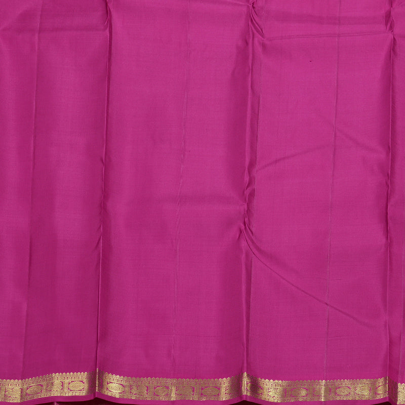 Hayagrivas Dark Purple Handloom Kanjivaram Silk Saree with Pink Border BBD1326L1-2