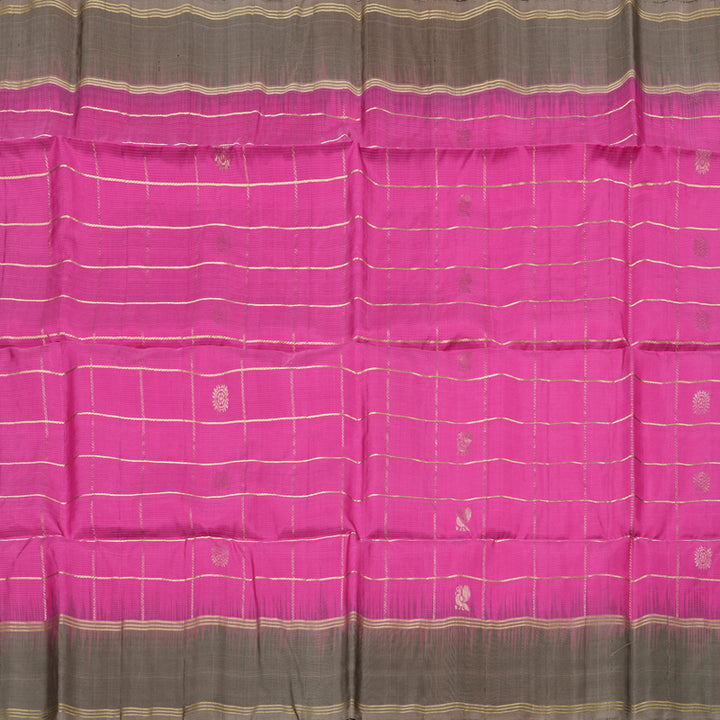 Hayagrivas Pink Handloom Soft Silk Saree with Chocolate Brown Border BBD1328L8-3