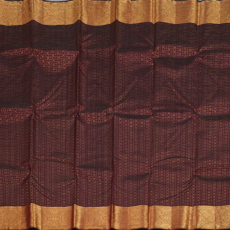 Hayagrivas Dark Maroon Handloom Kanjivaram Silk Saree with Maroon Border BBD1333L5-1