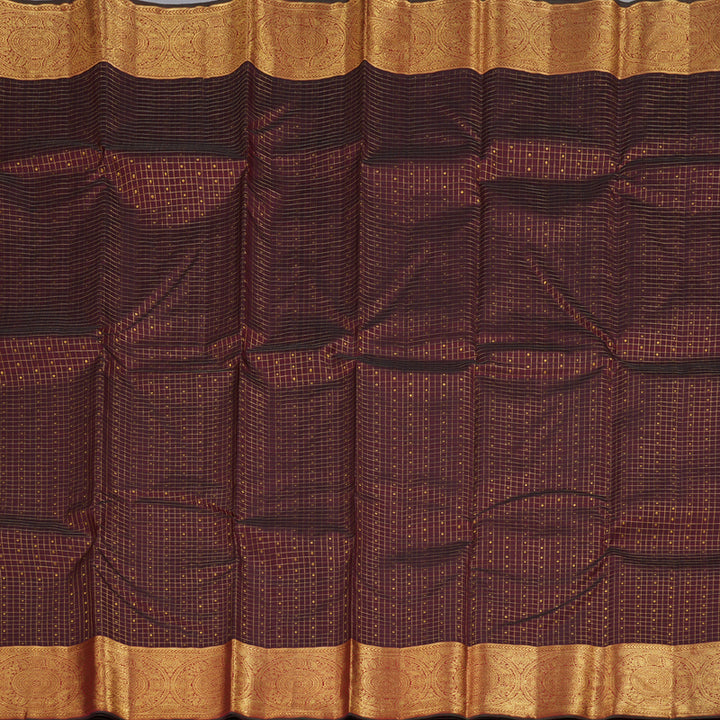 Hayagrivas Dark Maroon Handloom Kanjivaram Silk Saree with Maroon Border BBD1333L5-1