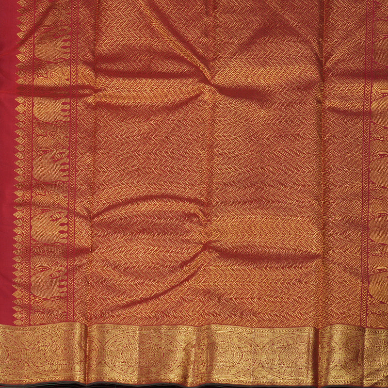 Hayagrivas Dark Maroon Handloom Kanjivaram Silk Saree with Maroon Border BBD1333L5-1