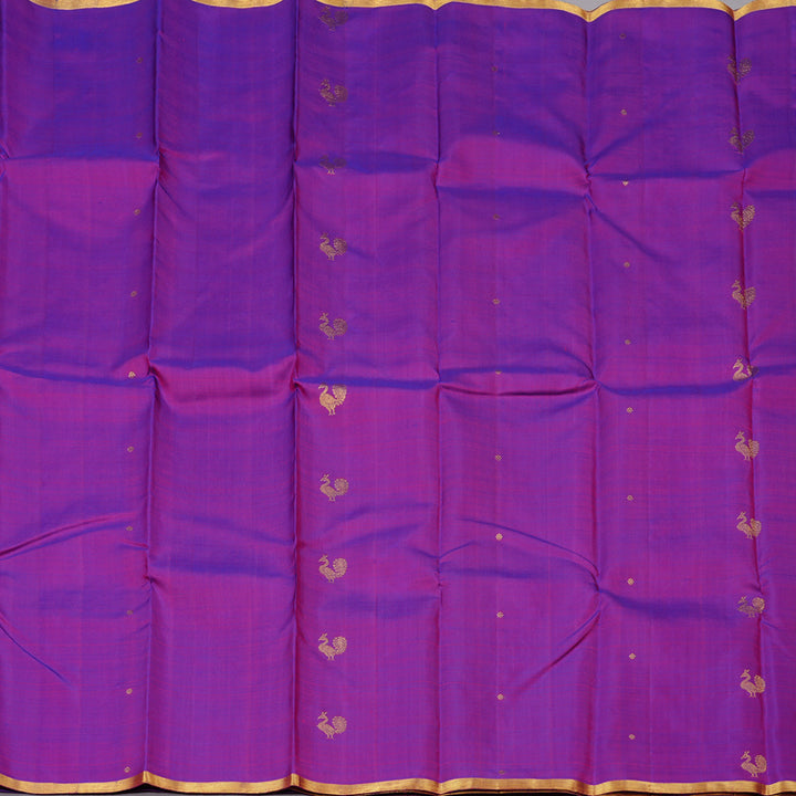 Hayagrivas Handloom Kanjivaram Silk Saree in Opulent Purple BBD1333L8-1
