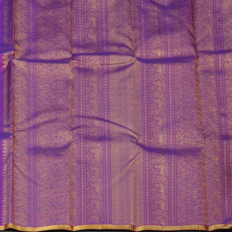 Hayagrivas Handloom Kanjivaram Silk Saree in Opulent Purple BBD1333L8-1
