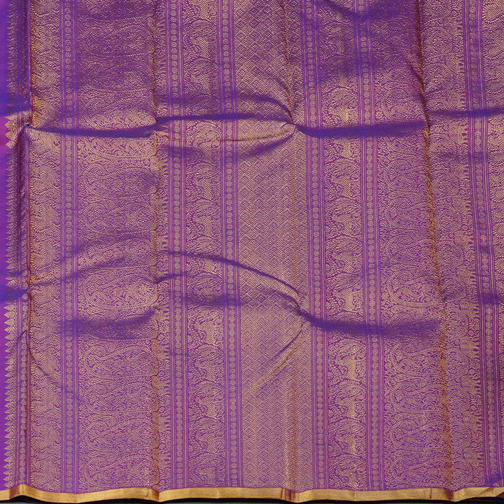 Hayagrivas Handloom Kanjivaram Silk Saree in Opulent Purple BBD1333L8-1