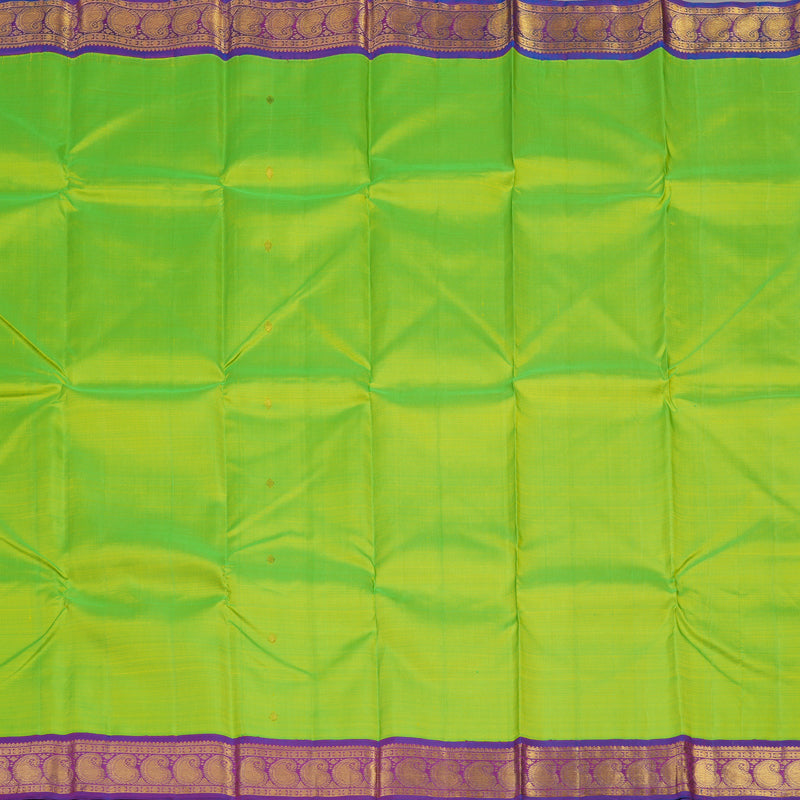 Hayagrivas Handloom Pure Kanjivaram Silk Saree in Mesmerizing Fluorescent Green BBD1334L1-1