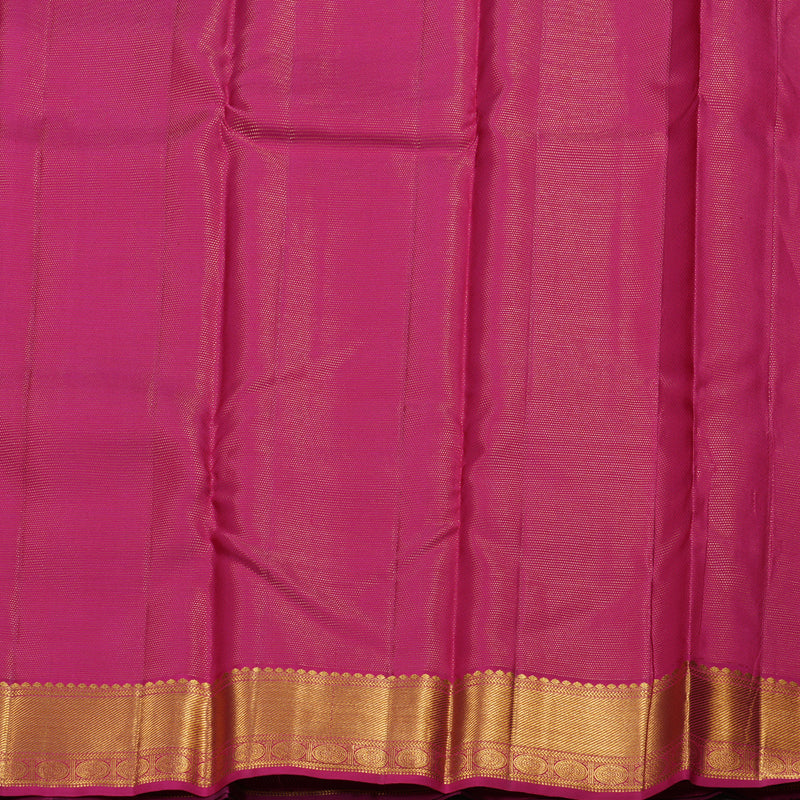 Hayagrivas Bottle Green Handloom Kanjivaram Silk Saree with Purple Border BBD1340L13-5