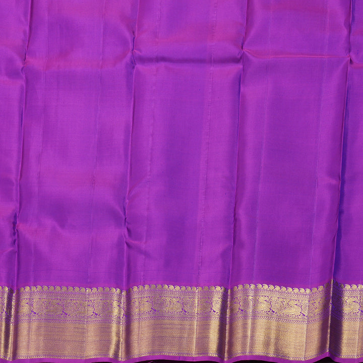 Hayagrivas Blue Handloom Kanjivaram Silk Saree with Purple Border BBD1340L4-2