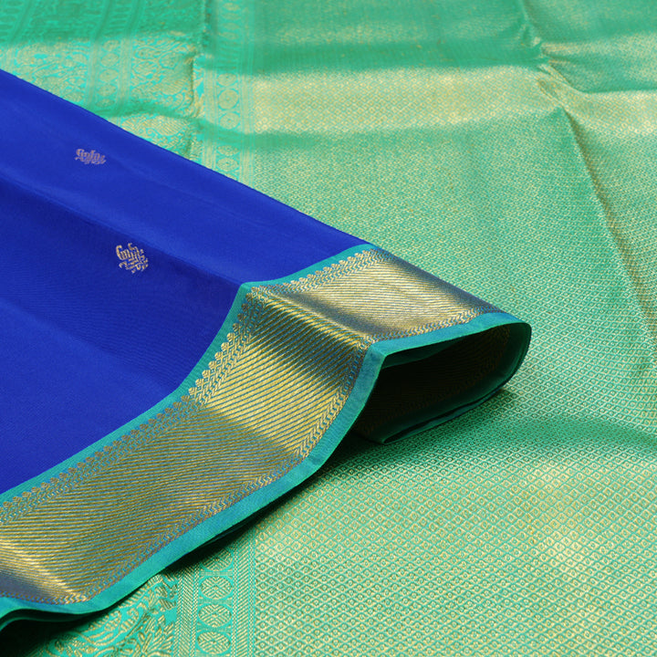 Hayagrivas Handloom Kanjivaram Silk Saree in Captivating blue BBD1340L6-2
