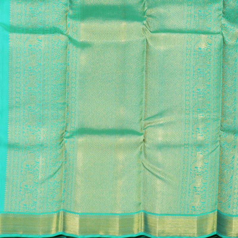Hayagrivas Handloom Kanjivaram Silk Saree in Captivating blue BBD1340L6-2