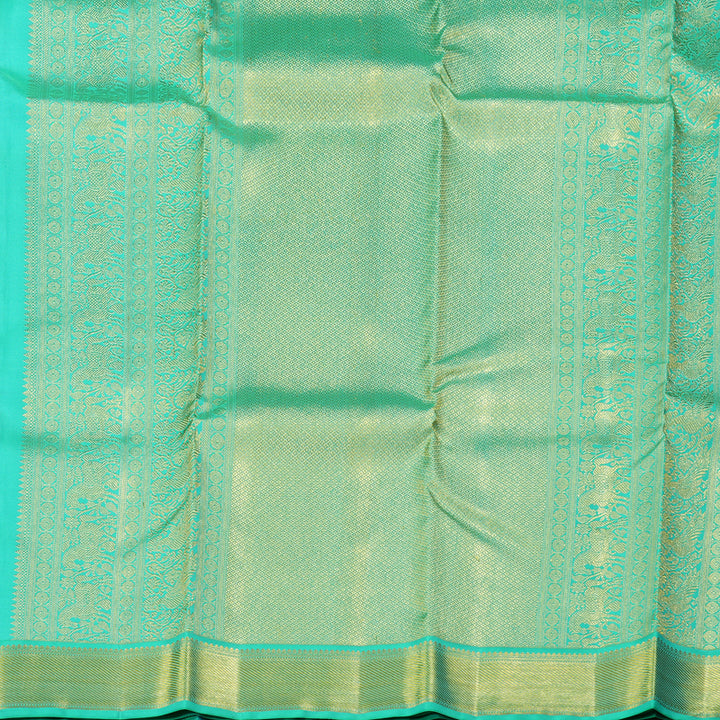 Hayagrivas Handloom Kanjivaram Silk Saree in Captivating blue BBD1340L6-2