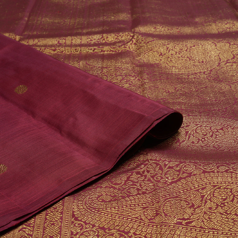 Hayagrivas Dark Maroon Handloom Kanjivaram Silk Saree BBD1341L1-2