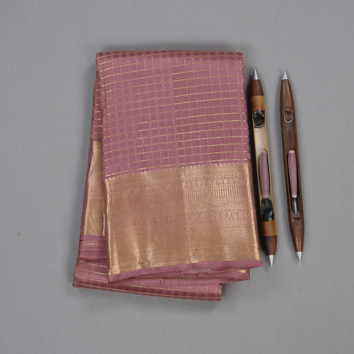 Hayagrivas Rosewood Pink Handloom Kanjivaram Silk Saree BBD1499L3-1