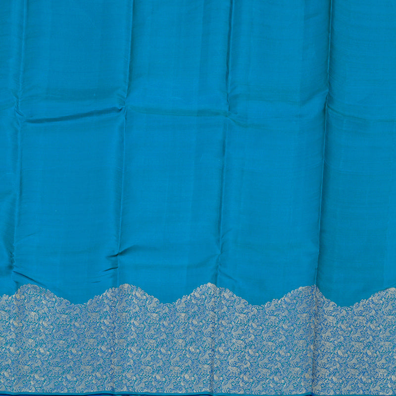 Hayagrivas Sky Blue Handloom Kanjivaram Silk Saree BBD1341L16-1