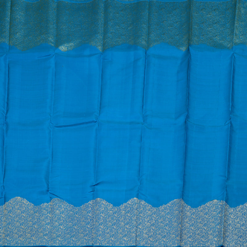 Hayagrivas Sky Blue Handloom Kanjivaram Silk Saree BBD1341L16-1