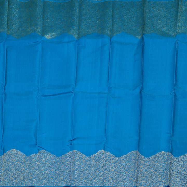 Hayagrivas Sky Blue Handloom Kanjivaram Silk Saree BBD1341L16-1