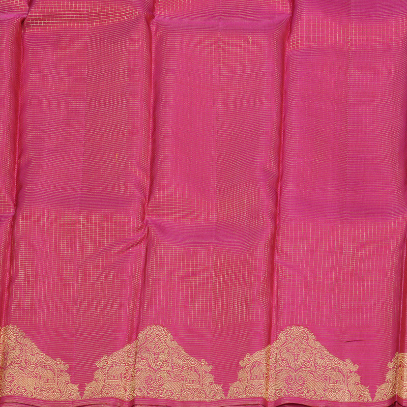 Hayagrivas Dark Pink Handloom Kanjivaram Silk Saree-BBD1341L2-2