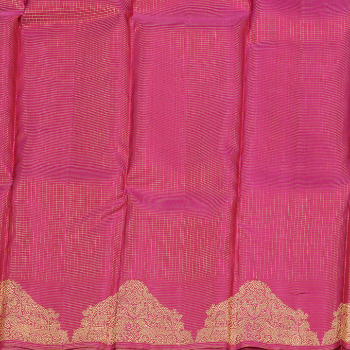 Hayagrivas Dark Pink Handloom Kanjivaram Silk Saree-BBD1341L2-2