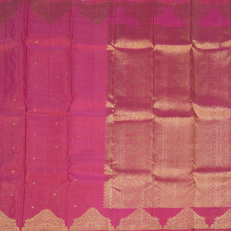 Hayagrivas Dark Pink Handloom Kanjivaram Silk Saree-BBD1341L2-2