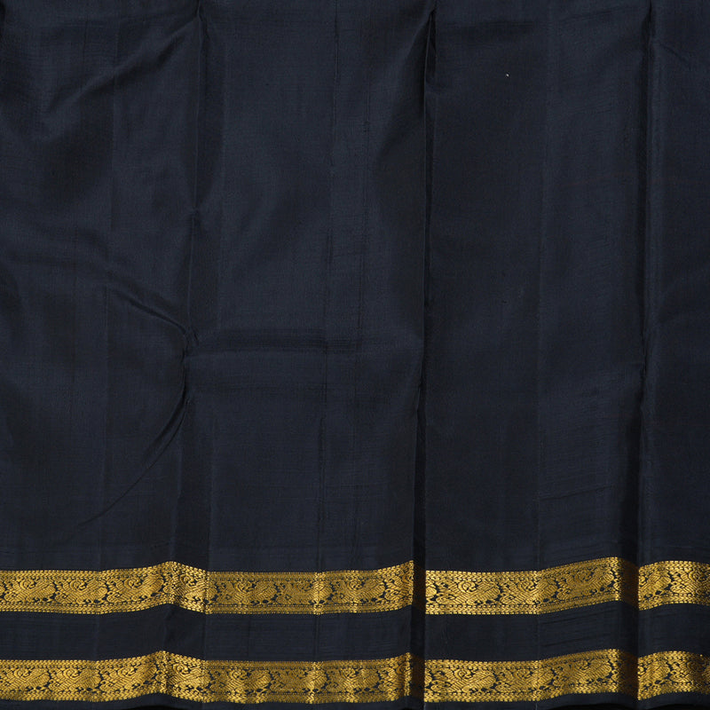 Hayagrivas Charming Maroon Handloom Kanjivaram Silk Saree with Black Border BBD1344L2-1