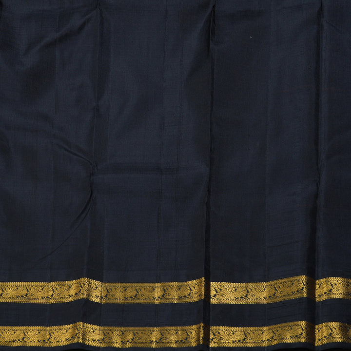 Hayagrivas Charming Maroon Handloom Kanjivaram Silk Saree with Black Border BBD1344L2-1
