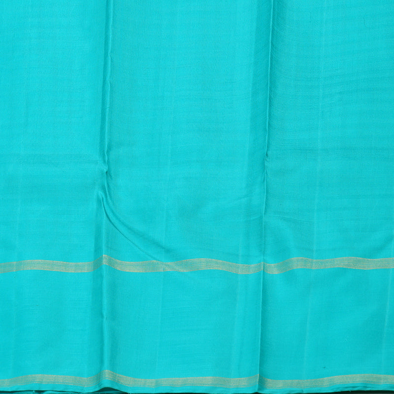 Hayagrivas Multi Color Checks Handloom Kanjivaram Silk Saree with Sky Blue Border BBD1344L3-1